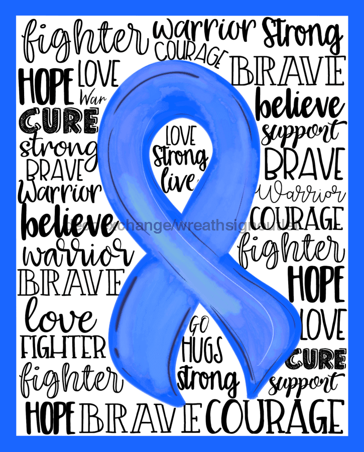 Wreath Sign, Prostate Cancer Awareness Sign, 8x10" Metal Sign DECOE-913, Sign For Wreath, DecoExchange - DecoExchange