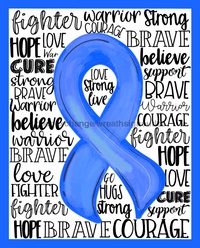 Thumbnail for Wreath Sign, Prostate Cancer Awareness Sign, 8x10
