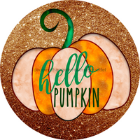 Thumbnail for Wreath Sign, Pumpkin Sign, Hello Pumpkin Sign, 12