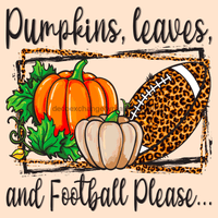 Thumbnail for Wreath Sign, Pumpkins Leaves Football Please, 10