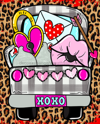 Thumbnail for Red Valentine Truck 8x10" Metal Wreath Sign - CR-018