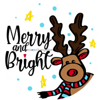 Thumbnail for Wreath Sign, Reindeer Sign, Merry and Bright, Christmas Sign, 10