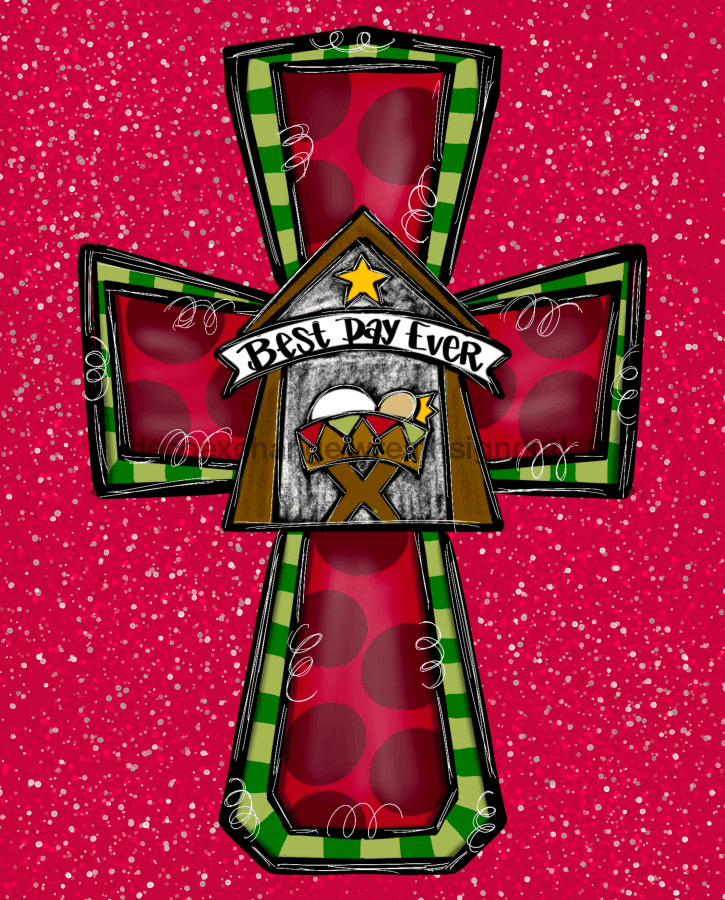 Wreath Sign, Religious Christmas Sign, 8x10", Metal Sign, TH-015, Sign For Wreath, DecoExchange - DecoExchange