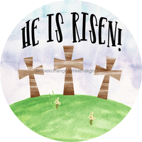 Thumbnail for Wreath Sign, Religious Easter Sign, He Is Risen, 10