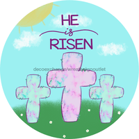 Thumbnail for Wreath Sign, Religious Easter Sign, He Is Risen, 10