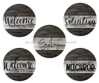 Thumbnail for Wreath Sign, Sarcastic Sign Bundle 1, Funny Welcome Round Sign, DECOE-455, DecoExchange, Sign For Wreath - DecoExchange