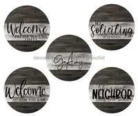 Thumbnail for Wreath Sign, Sarcastic Sign Bundle 1, Funny Welcome Round Sign, DECOE-455, Sign For Wreath metal sign, 12 round, every day, funny