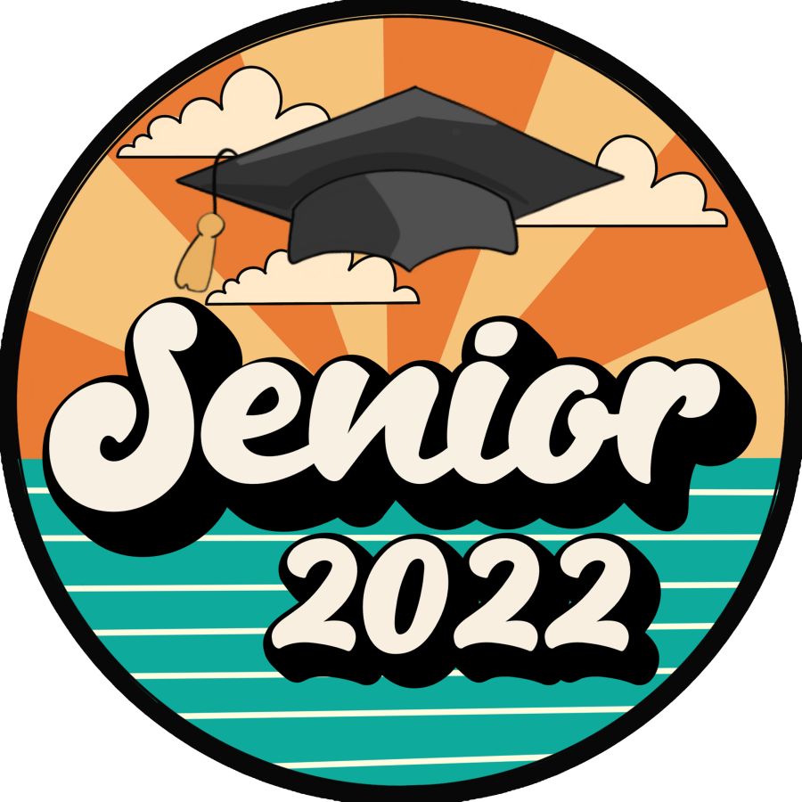 School Senior 2022 Graduation 10" Metal Wreath Sign - CR-045