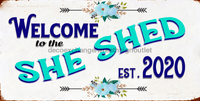 Thumbnail for Wreath Sign, She Shed Sign, Welcome Sign, 6x12