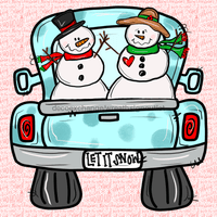Thumbnail for Wreath Sign, Snowman Truck Sign, Christmas Sign, 10