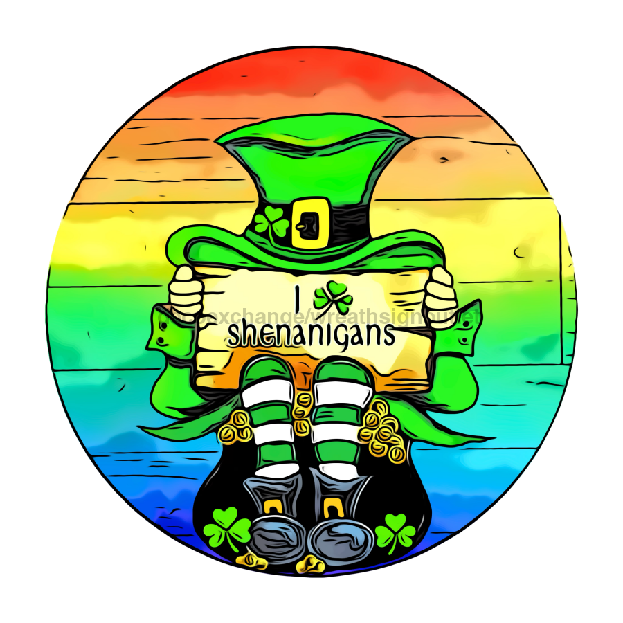 St Patricks Day 18" Wood Door Hanger - DECOE-287-DH