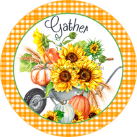 Thumbnail for Wreath Sign, Sunflower Fall Sign, 10