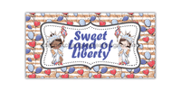 Thumbnail for Wreath Sign, Sweet Liberty Patriotic Sign, 6x12