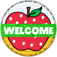 Thumbnail for Wreath Sign, Teacher Sign, Welcome Sign, DECOE-1071, Sign For Wreath, DecoExchange - DecoExchange¬Æ