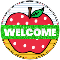 Thumbnail for Wreath Sign, Teacher Sign, Welcome Sign, DECOE-1071, Sign For Wreath, DecoExchange - DecoExchange¬Æ