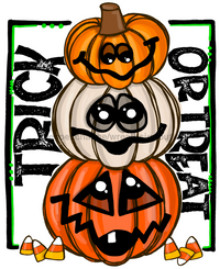 Thumbnail for Trick Or Treat Pumpkins Green Halloween 8x10" Metal Wreath Sign - DECOE-154