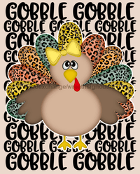 Thumbnail for Wreath Sign, Turkey Fall Sign, Gobble Typography Sign, 8