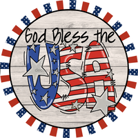 Thumbnail for Wreath Sign, USA Sign, Patriotic Sign, DECOE-1016, Sign For Wreath, DecoExchange - DecoExchange¬Æ