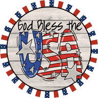 Thumbnail for Wreath Sign, USA Sign, Patriotic Sign, DECOE-1016, Sign For Wreath, DecoExchange - DecoExchange¬Æ
