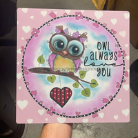 Thumbnail for Wreath Sign, Valentines Owl Metal Sign 12