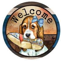 Thumbnail for Welcome Beagle 18" Wood Door Hanger - DECOE-288-DH