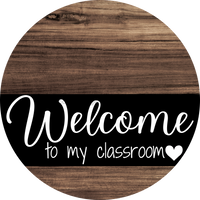 Thumbnail for Wreath Sign, Welcome Sign, Classroom Gift, Teacher Gift, DECOE-2072, Sign For Wreath, Round Sign, DecoExchange - DecoExchange¬Æ