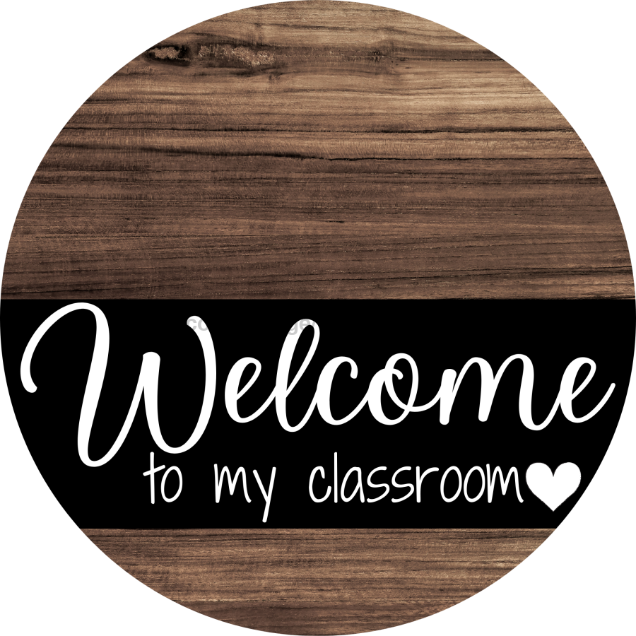Wreath Sign, Welcome Sign, Classroom Gift, Teacher Gift, DECOE-2072, Sign For Wreath, Round Sign, DecoExchange - DecoExchange¬Æ