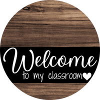 Thumbnail for Wreath Sign, Welcome Sign, Classroom Gift, Teacher Gift, DECOE-2072, Sign For Wreath, Round Sign, DecoExchange - DecoExchange¬Æ