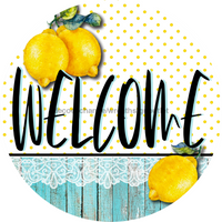 Thumbnail for Wreath Sign, Welcome Sign, Lemon Sign,10