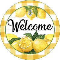 Thumbnail for Wreath Sign, Welcome Sign, Lemon Sign, DECOE-533, Sign For Wreath, DecoExchange - DecoExchange