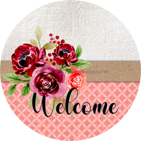 Thumbnail for Wreath Sign, Welcome Sign, simple Sign, DECOE-541, Sign For Wreath, DecoExchange - DecoExchange