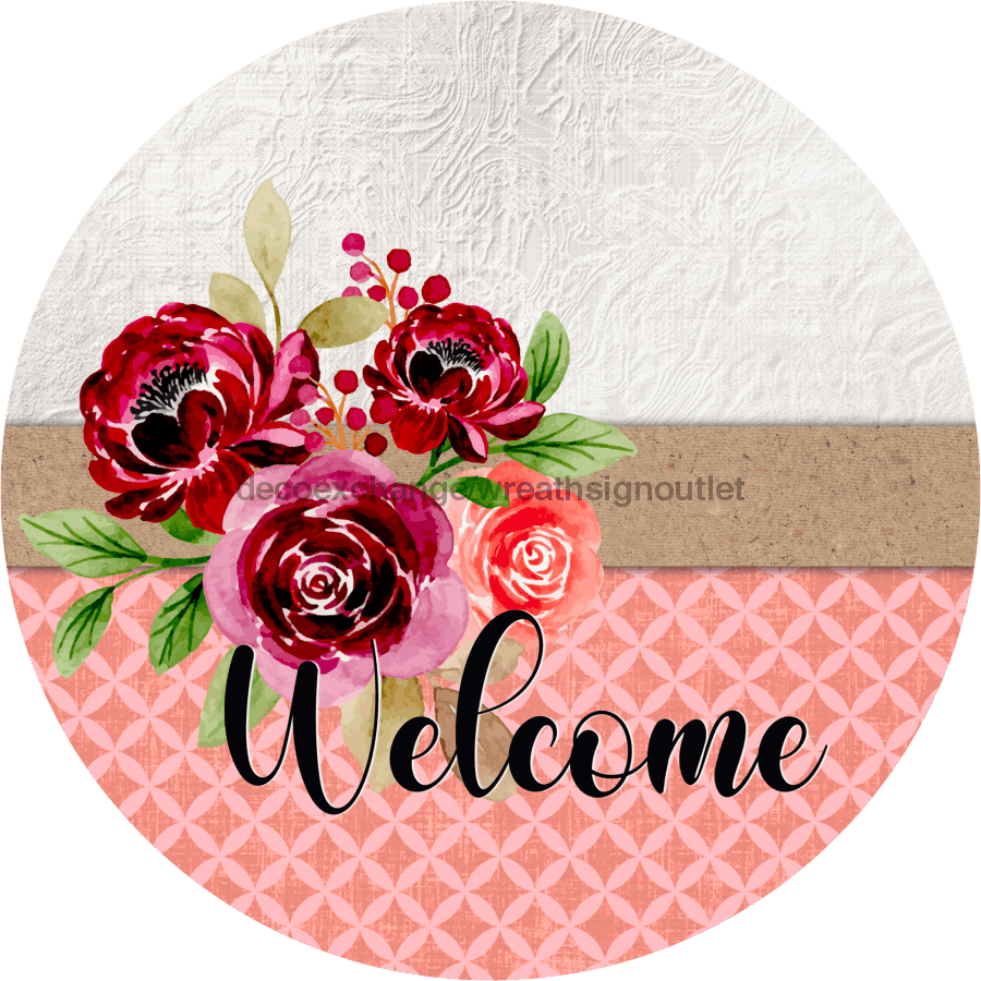 Wreath Sign, Welcome Sign, simple Sign, DECOE-541, Sign For Wreath,  wood wreath sign, 10 round, fall, every day, summer