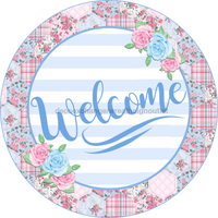 Thumbnail for Wreath Sign, Welcome Sign, Spring Sign, DECOE-534, Sign For Wreath, DecoExchange - DecoExchange