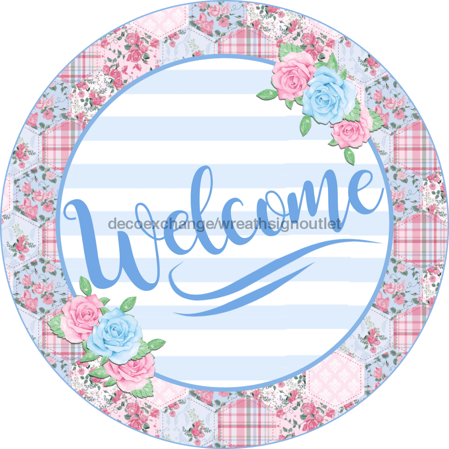 Wreath Sign, Welcome Sign, Spring Sign, DECOE-534, Sign For Wreath,  wood wreath sign, 10 round, fall, every day, summer