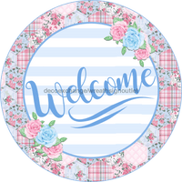Thumbnail for Wreath Sign, Welcome Sign, Spring Sign, DECOE-534, Sign For Wreath,  wood wreath sign, 10 round, fall, every day, summer