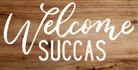 Thumbnail for Welcome Succas 6x12" Metal Wreath Sign - DECOE-4233