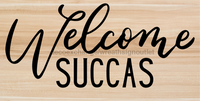 Thumbnail for Welcome Succas 6x12" Metal Wreath Sign - DECOE-4235