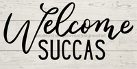 Thumbnail for Welcome Succas 6x12" Metal Wreath Sign - DECOE-4236
