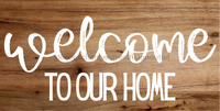 Thumbnail for Welcome To Our Home 6x12" Metal Wreath Sign - DECOE-4226