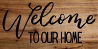 Thumbnail for Welcome To Our Home 6x12" Metal Wreath Sign - DECOE-4230