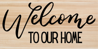 Thumbnail for Welcome To Our Home 6x12" Metal Wreath Sign - DECOE-4232