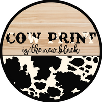 Thumbnail for Western Cow Print Funny 18" Wood Door Hanger - CR-044-DH