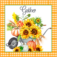 Thumbnail for Wreath Sign, Yellow Sunflower Fall Sign, Fall Sign, 10
