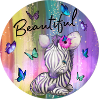 Thumbnail for Wreath Sign, Zebra Sign, Little Girls Sign, DECOE-539, Sign For Wreath, DecoExchange - DecoExchange