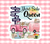 Thumbnail for Yard Sale Queen Tumbler, Pink Gingham Tumbler 20 oz Skinny Tumbler - DECOETUMBLER-232