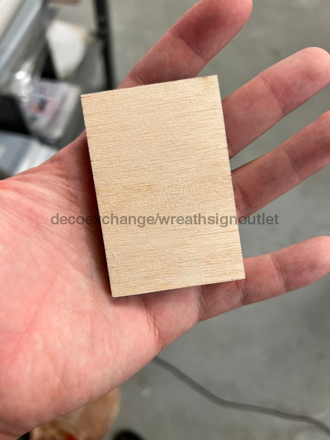 6 wood squares, 2â€x3â€, DECOE-W-002 - DecoExchange