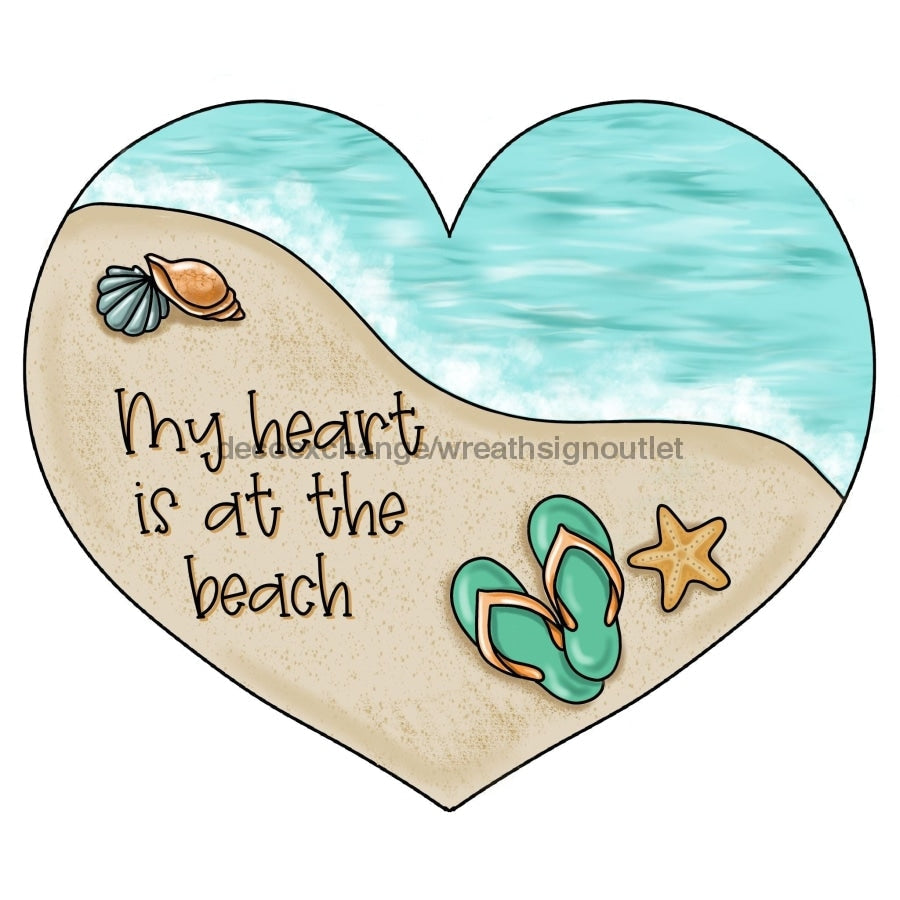 Beach Sign, Flip Flop Sign, wood sign, PCD-W-006 wreath size wood, wood wreath sign, summer, nautical