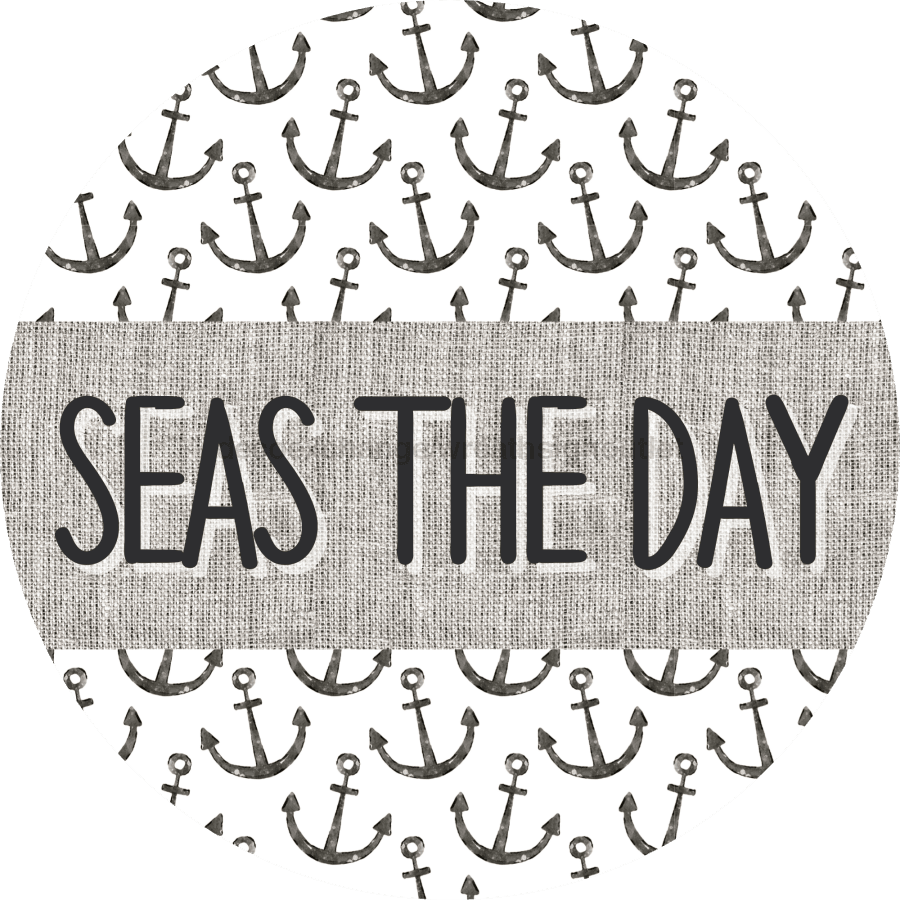 Door Hanger Nautical Sign Anchor Beach 18 Wood Seas The Day Decoe-2137-Dh Round