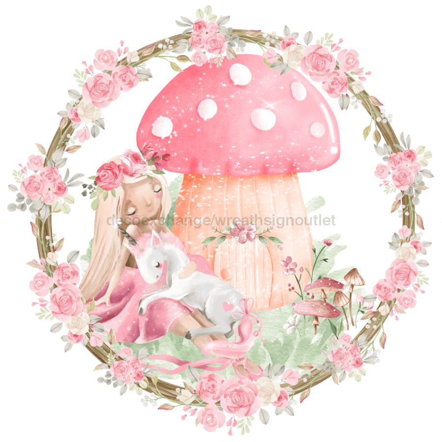 Fairy Garden Sign 10 Round Metal Decoe-4085 For Wreath