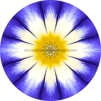 Thumbnail for Geometric Flower Center Blue Decoe-Fc-0009 6 metal
